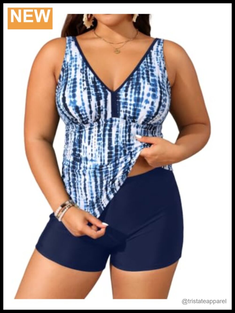 Plus Size Tankini Two Piece Bathing Suit with Boyshort Ruched Swimwear